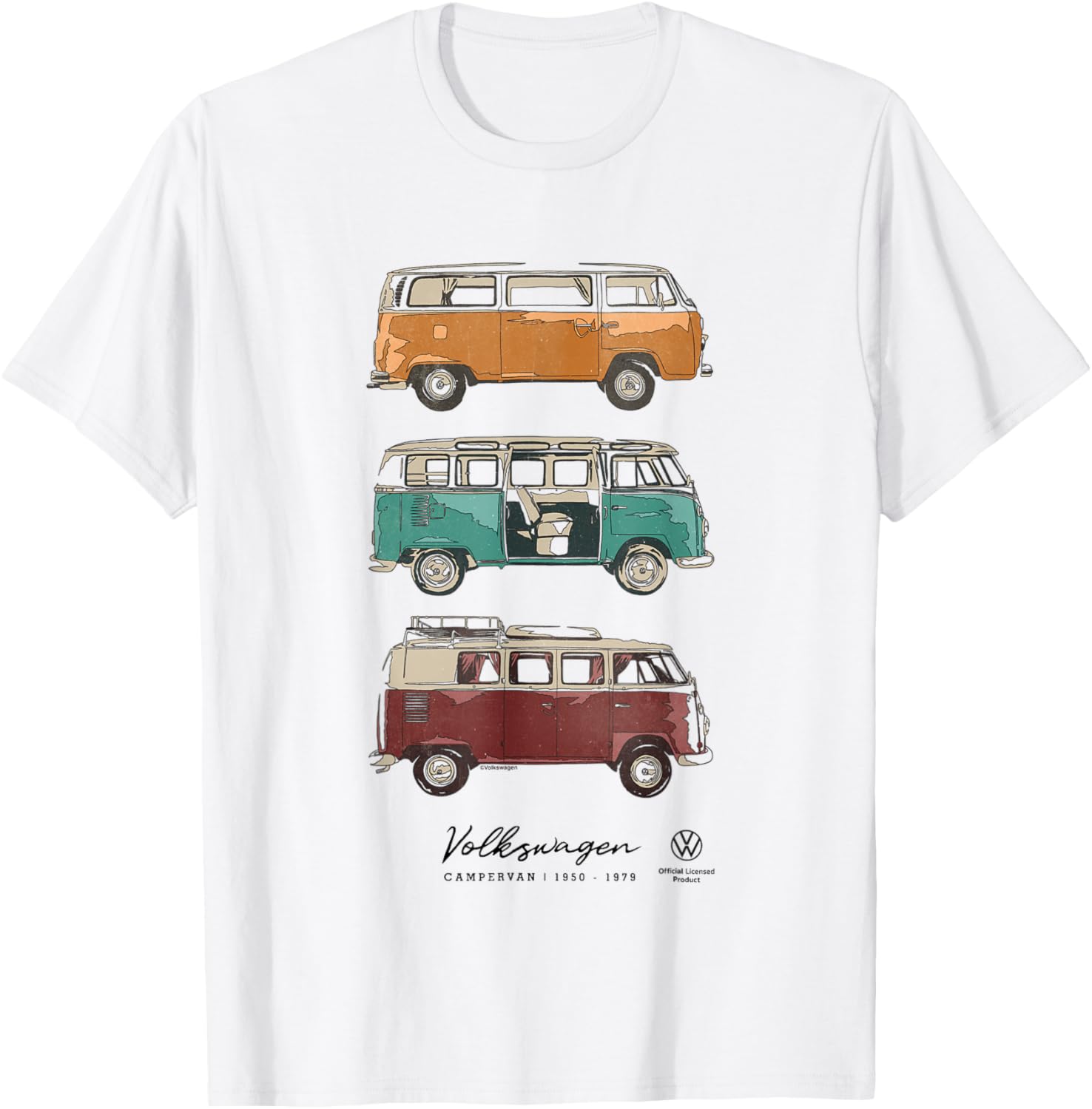 Transporter Type 2 Campervan 1950-1979 T-Shirt
