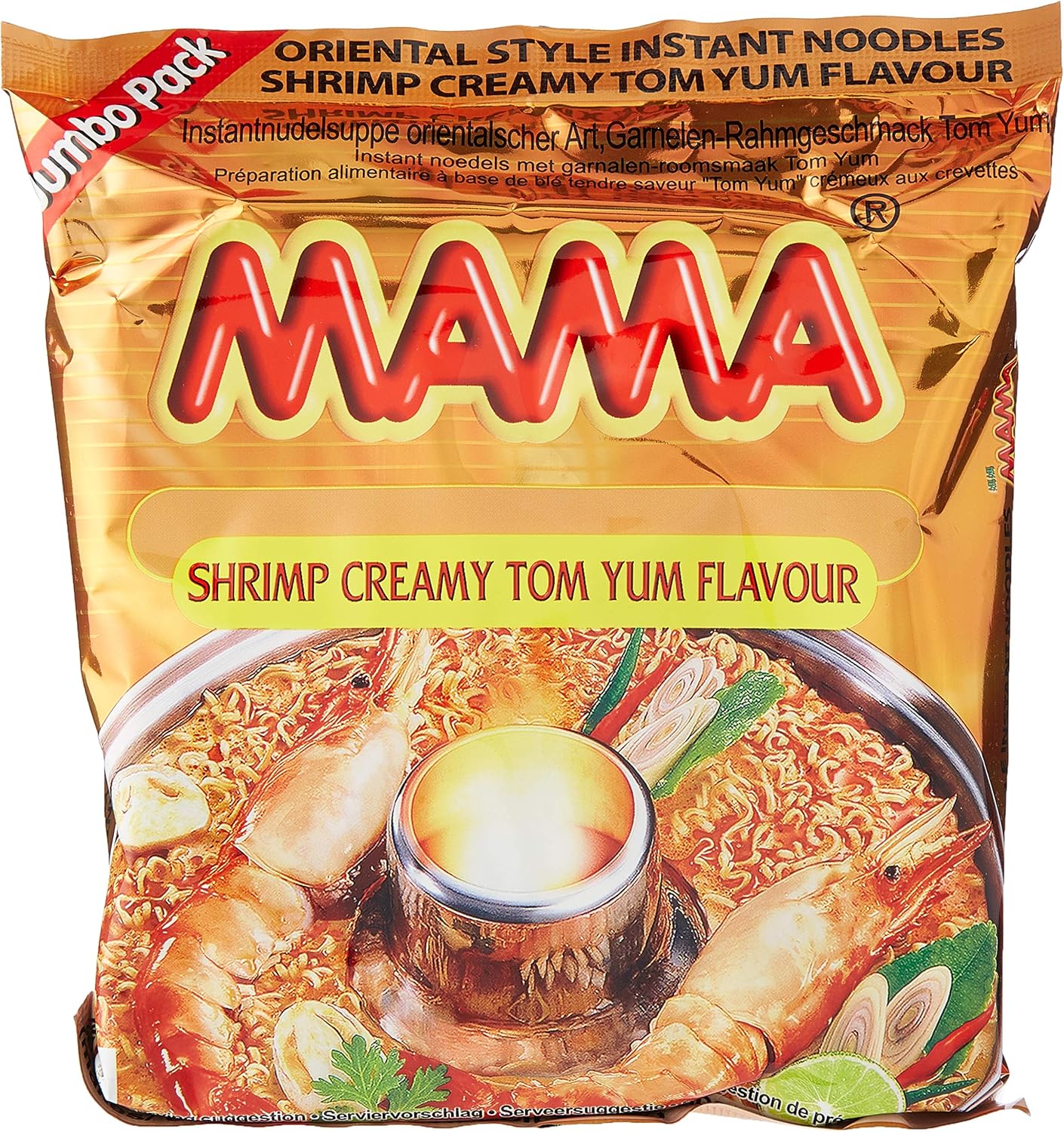 Mama Creamy Shrimp Tom Yum Flavour Noodle 90 g - Lot of 30