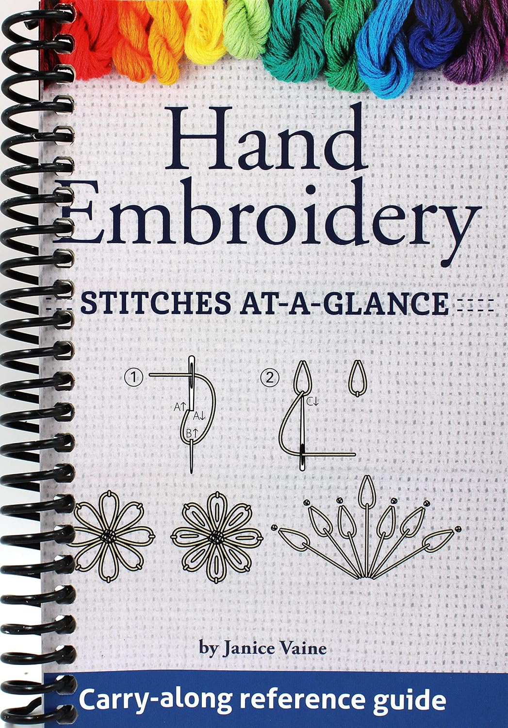 Hand Embroidery Stitches At-A-Glance: Carry-Along Reference Guide (Landauer) Pocket-Size Step-by-Step Illustrated How-To for 30 Favorite Stitches, plus Tips & Techniques and Needle & Thread Charts