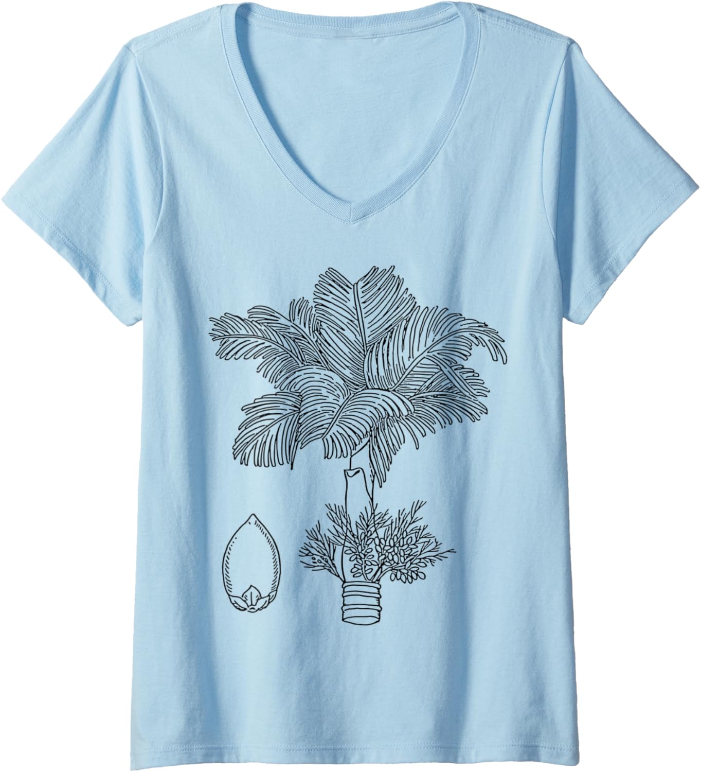 Womens Betelnut Tree V-Neck T-Shirt