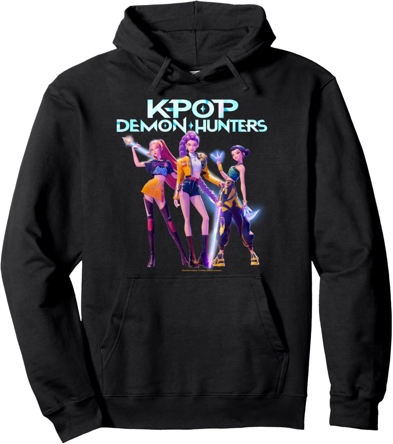 Halloween Huntrix Heroic Poses Group Shot Pullover Hoodie