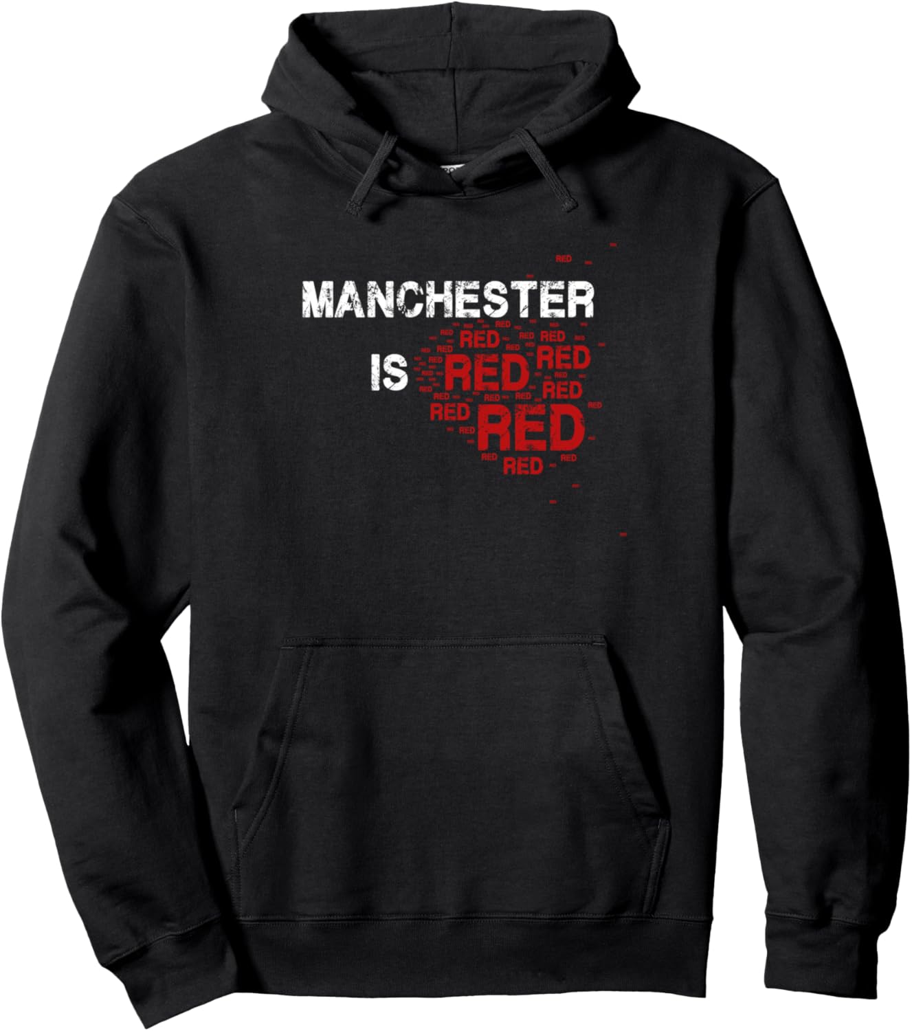 Manchester Is Red Funny United Football Supporter Pullover Hoodie