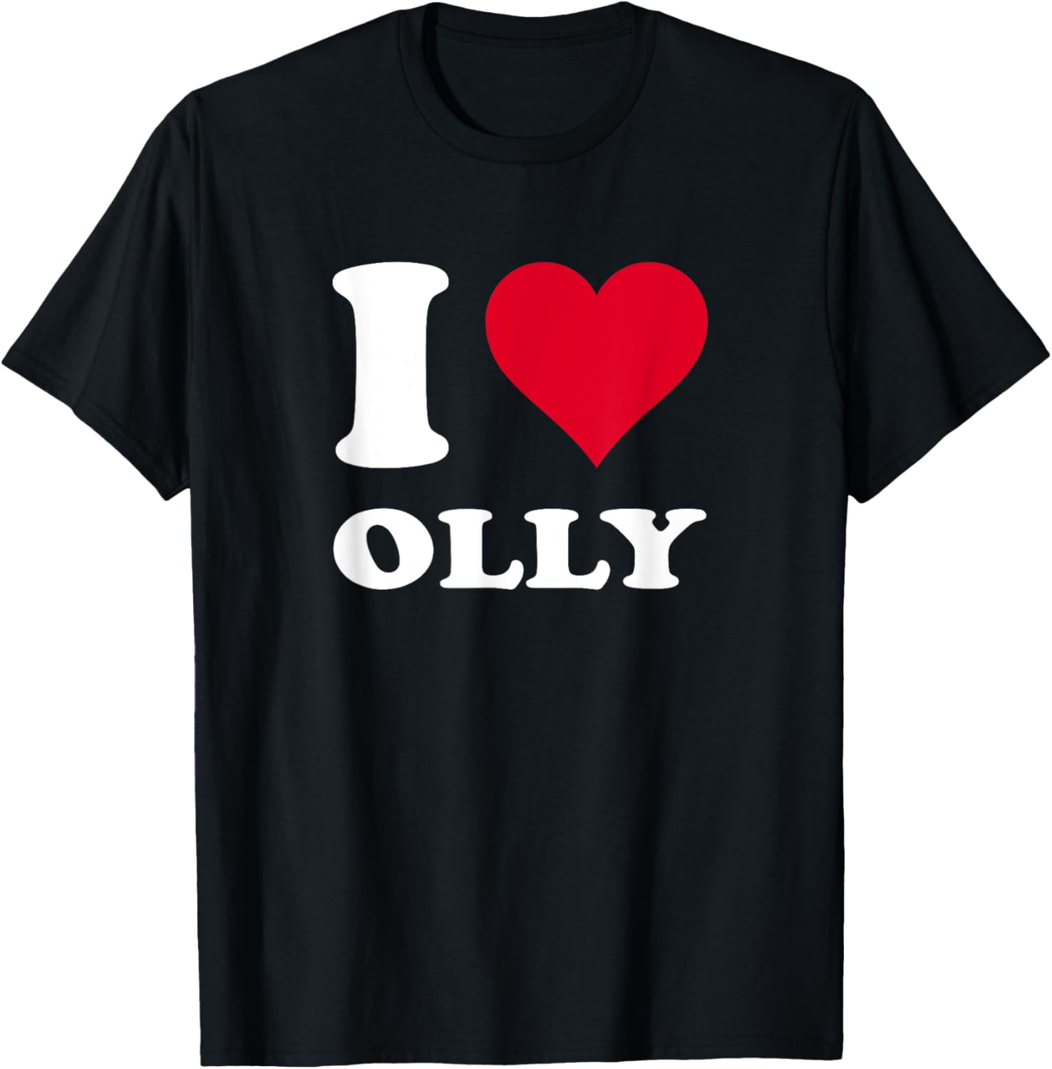 Red Heart I Love Olly T-Shirt