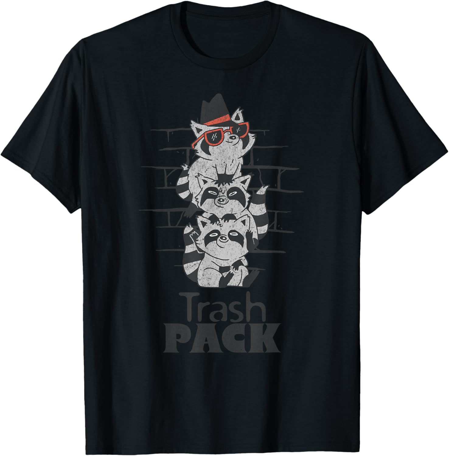 Trash Pack, Funny Racoon Trash Gang, Sarcastic Animal Retro T-Shirt