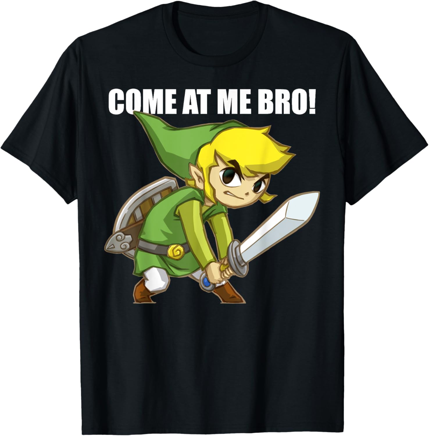 Legend Of Zelda Come At Me Bro! Link Action Pose T-Shirt